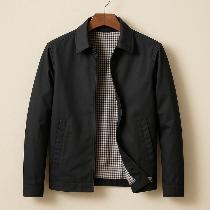 Mens Lined Zip Up Jacket Sharp Cut Low Bulk