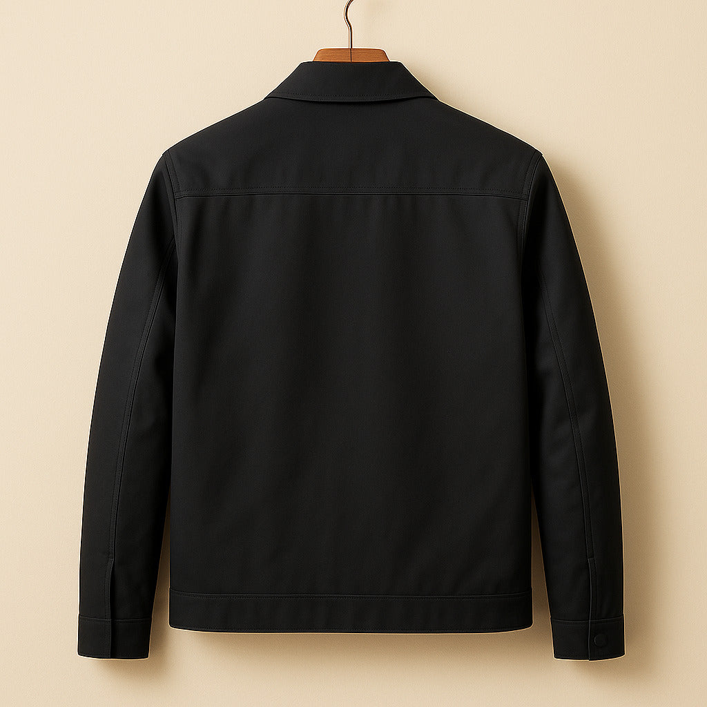 Mens Lined Zip Up Jacket Sharp Cut Low Bulk