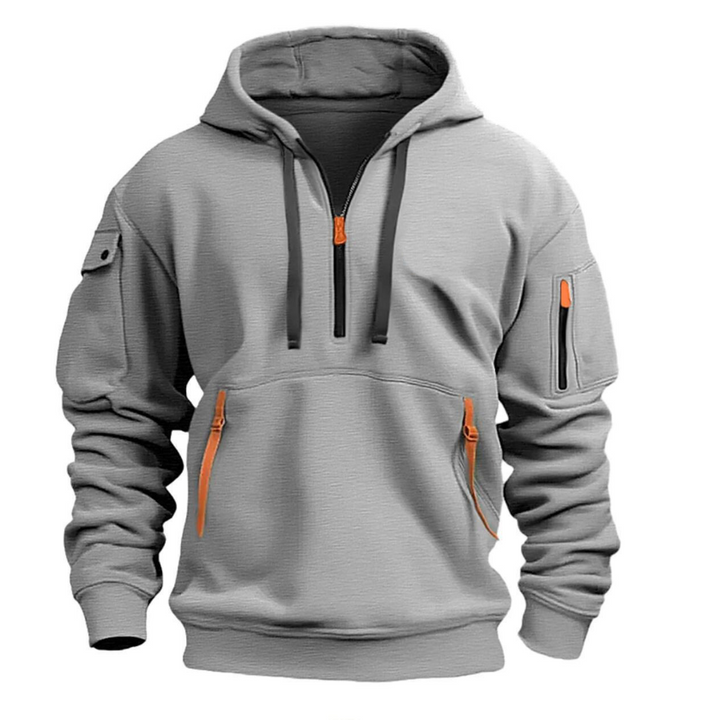 Mens Casual Fleece Hoodie with Zip Pockets