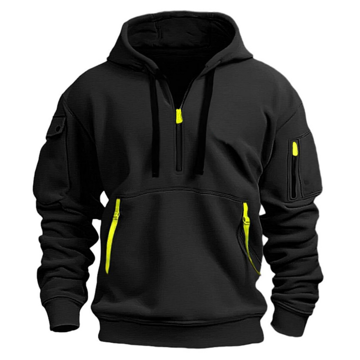 Mens Casual Fleece Hoodie with Zip Pockets