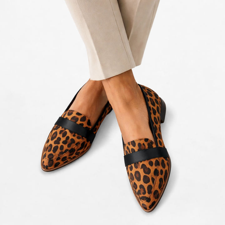 Womens Orthopedic Suede Loafers Elegant Pointed Toe