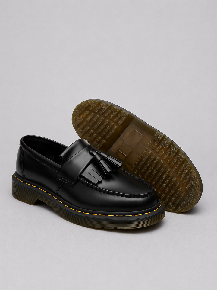 Mens Leather Tassel Loafers Smart Casual Slip On