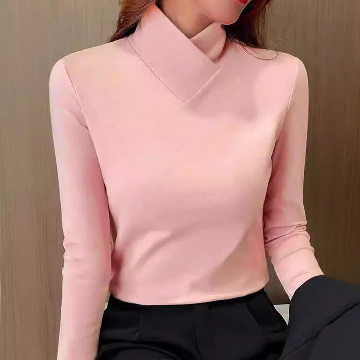Womens Turtleneck Top Soft Lightweight Everyday Tee