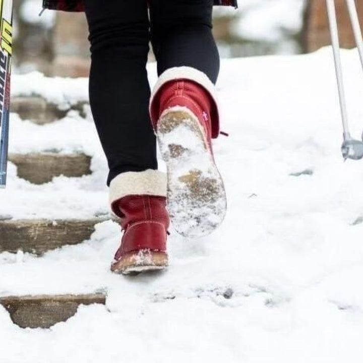 Faux Shearling Lined Winter Boots Women Mid Calf