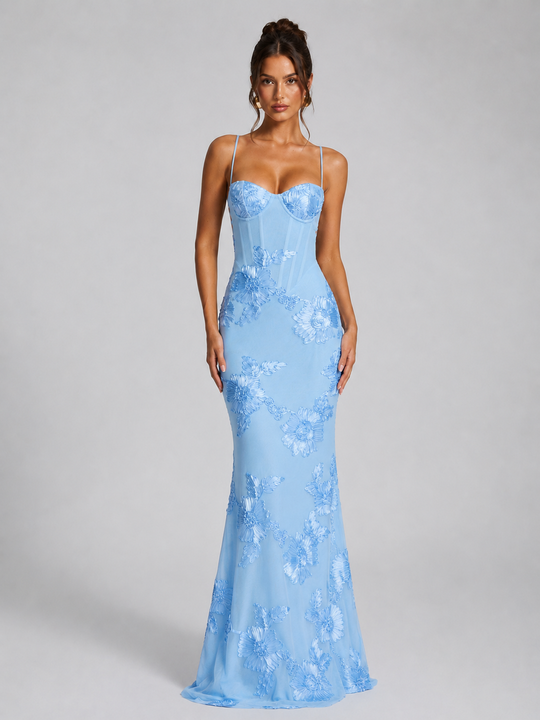 Floral Corset Maxi Dress for Women Elegant Occasion