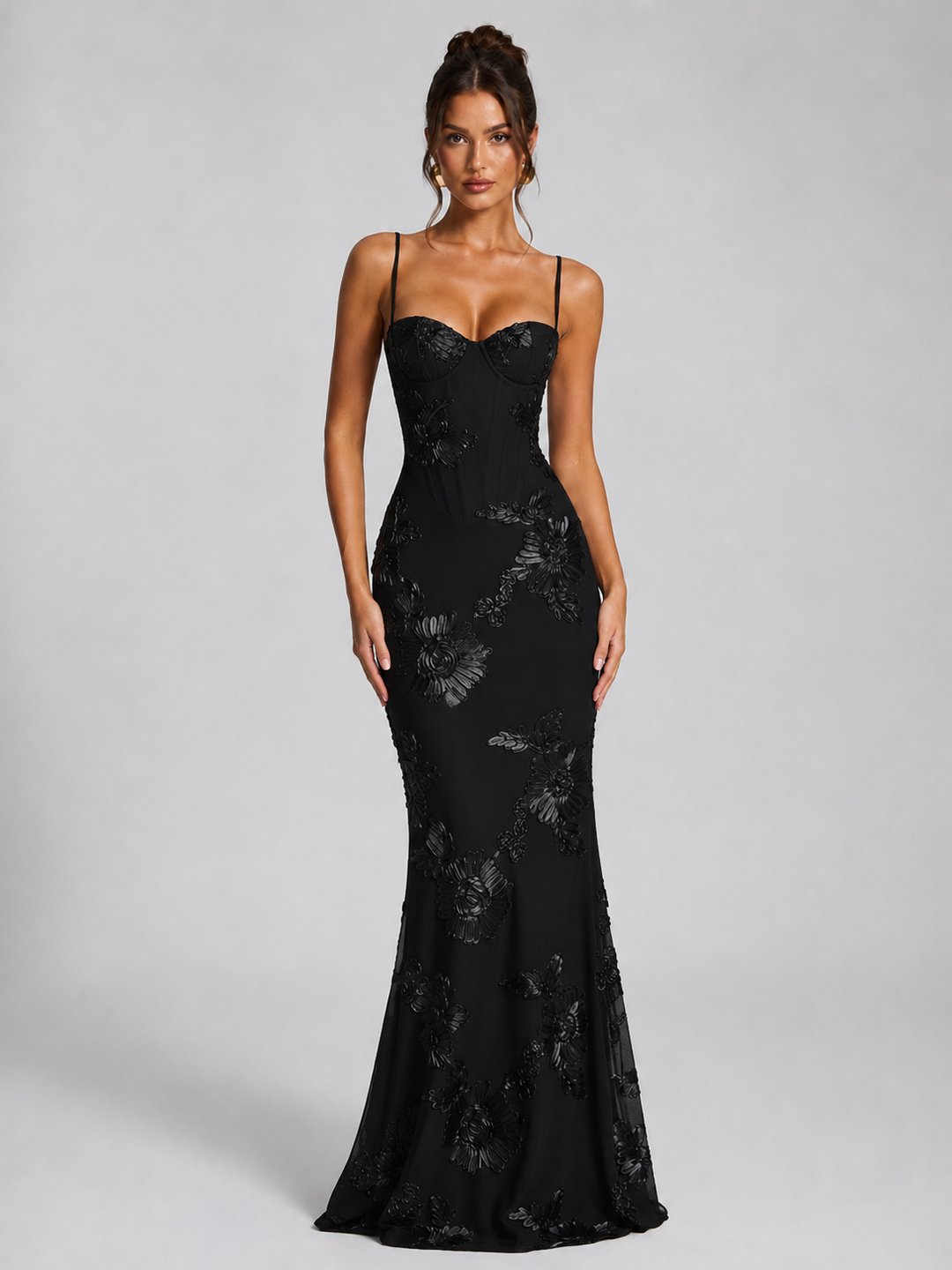 Floral Corset Maxi Dress for Women Elegant Occasion