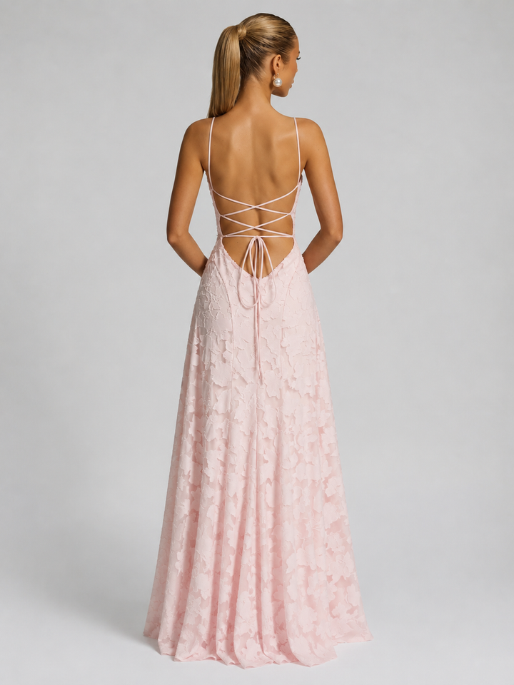 Floral Maxi Dress Sculpted Silhouette Women
