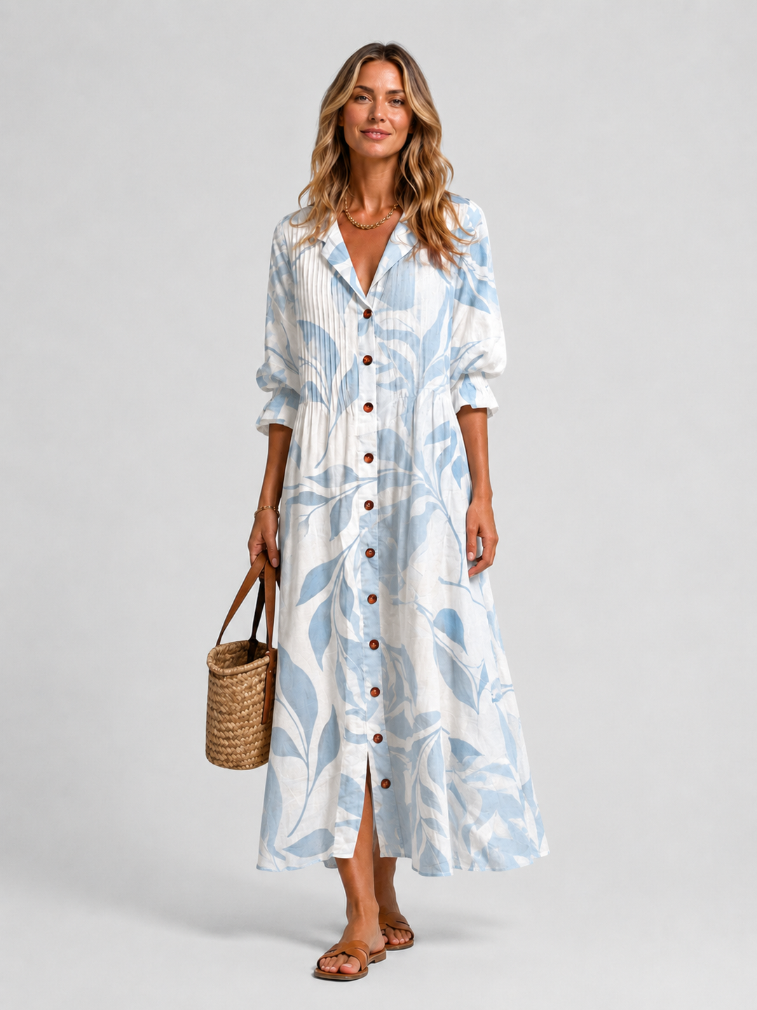 Women Printed Shirt Dress Relaxed Flattering Fit
