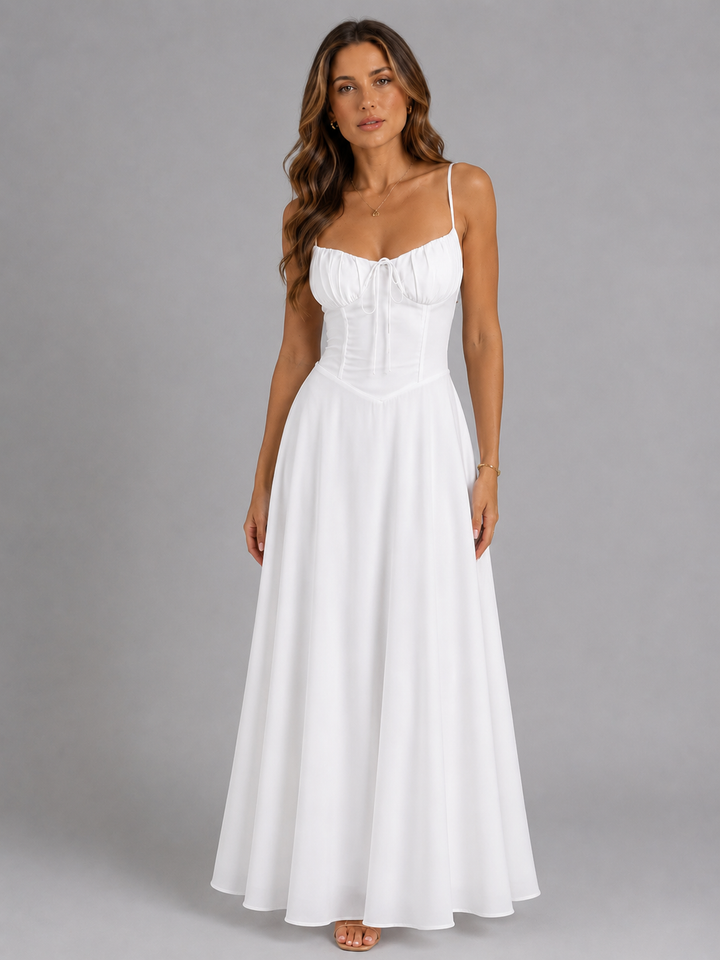 Women Strappy Maxi Dress Flowy Summer Silhouette