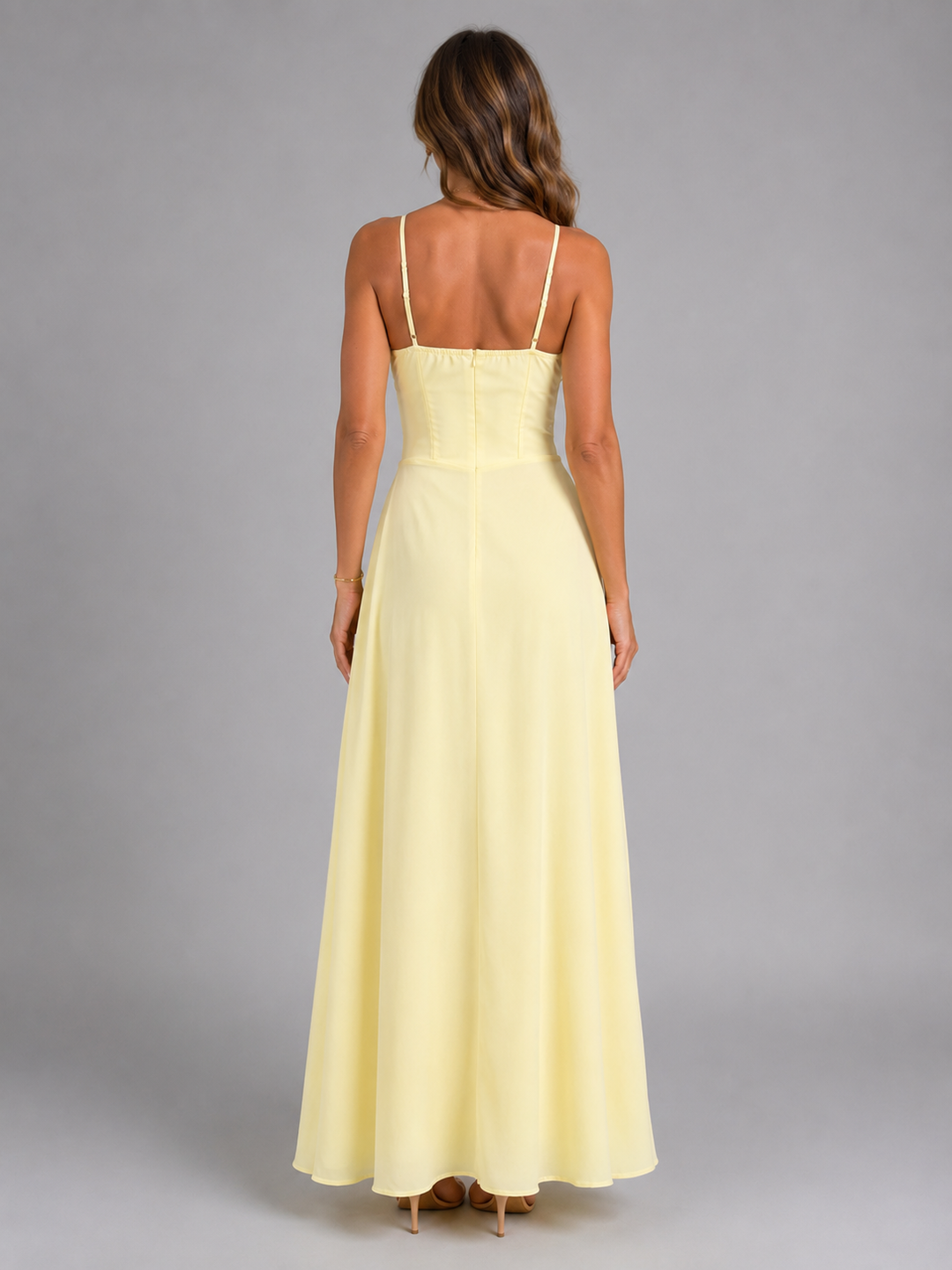 Women Strappy Maxi Dress Flowy Summer Silhouette