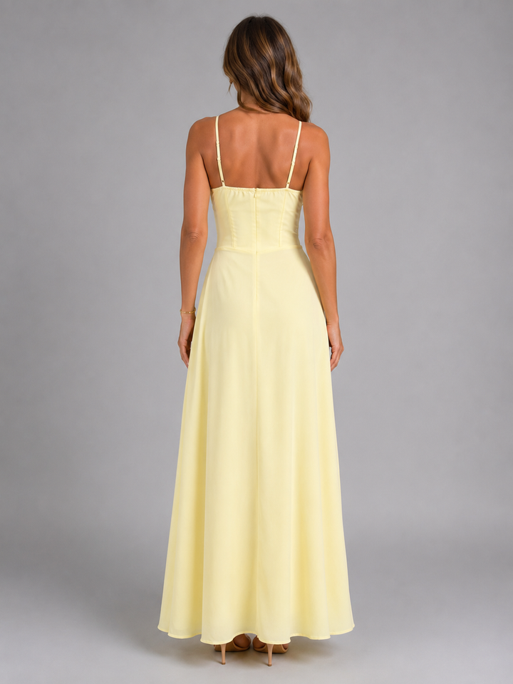 Women Strappy Maxi Dress Flowy Summer Silhouette