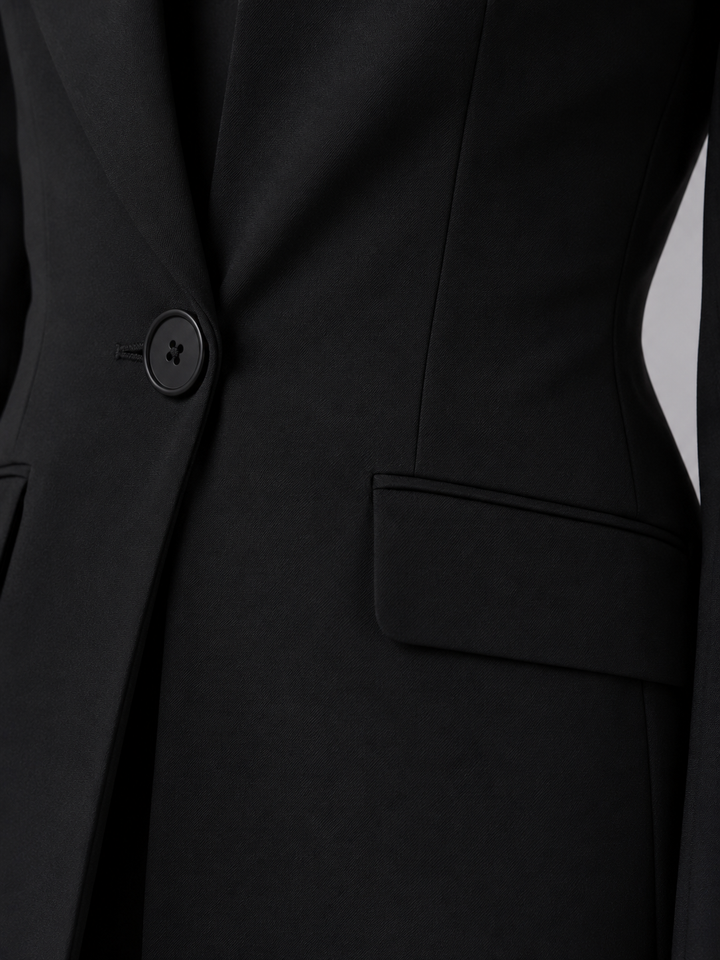 Women Tailored Blazer Trouser Suit Set Smart Formal