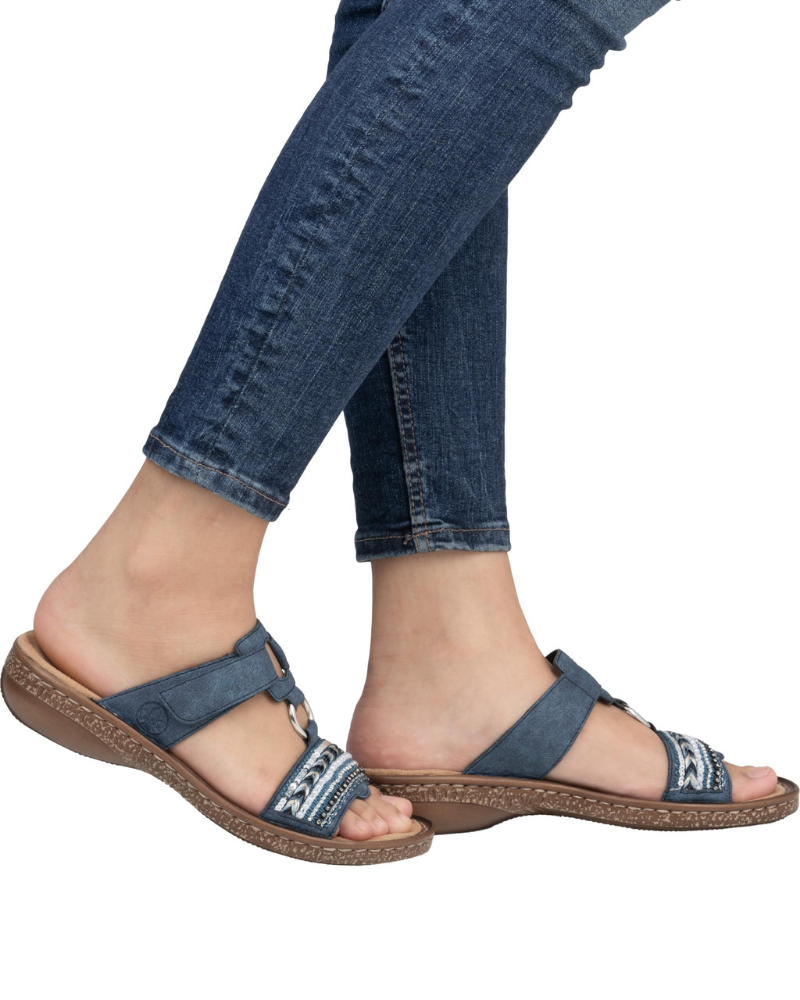 Womens Lightweight Adjustable Slip On Summer Mule Sandals