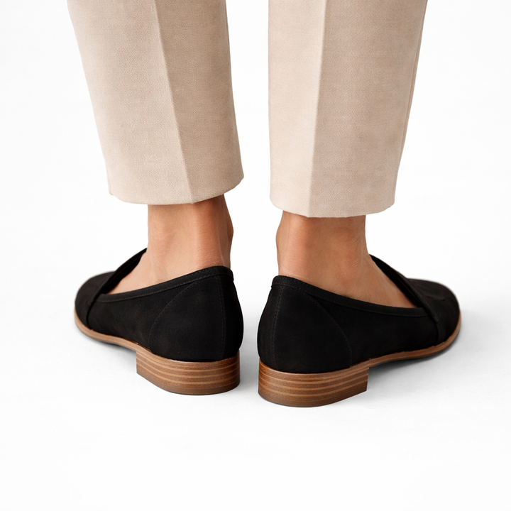 Womens Orthopedic Suede Loafers Elegant Pointed Toe