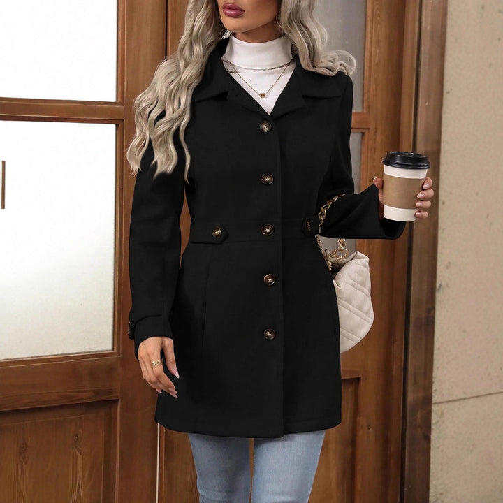 Women's Belted Trench Coat Tailored Classic Long