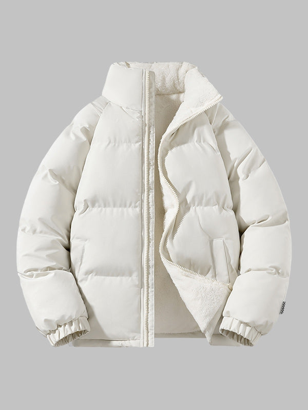 Mens Waterproof Puffer Jacket Fleece Lined Winter Coat