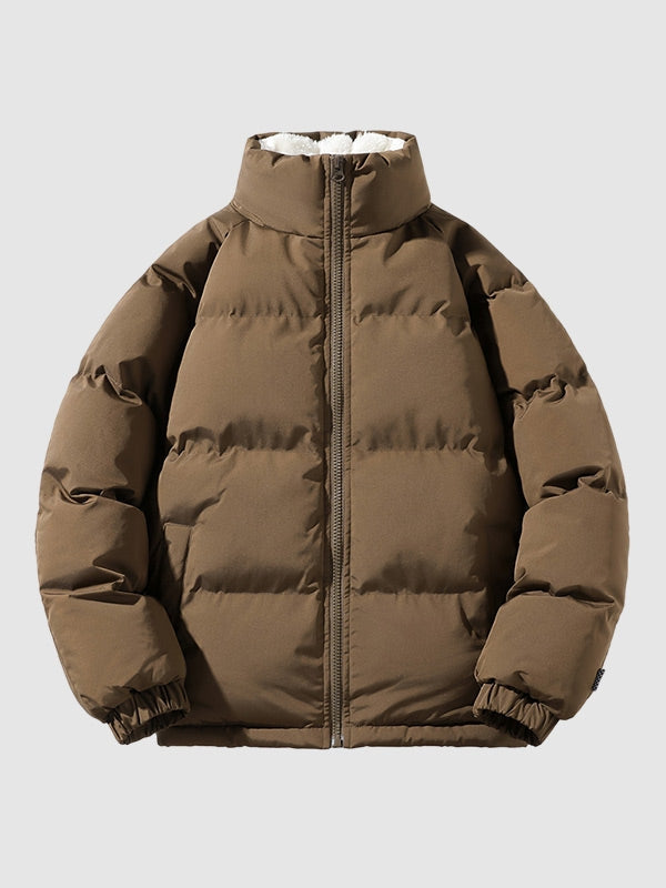 Mens Waterproof Puffer Jacket Fleece Lined Winter Coat