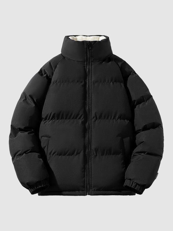 Mens Waterproof Puffer Jacket Fleece Lined Winter Coat