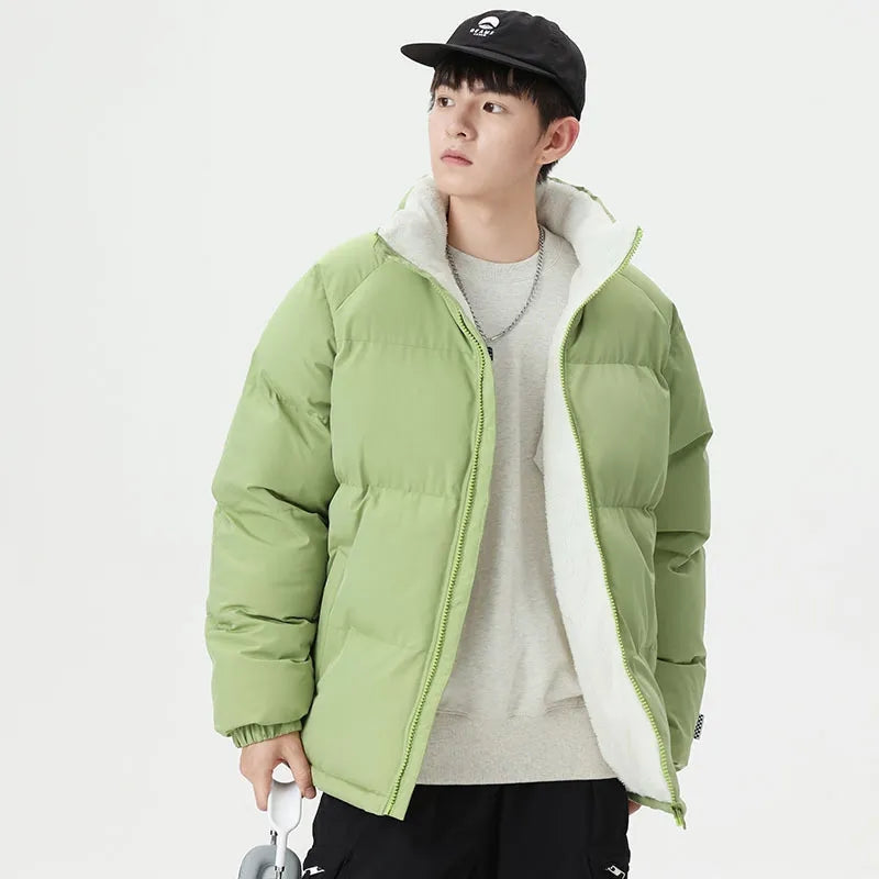 Mens Waterproof Puffer Jacket Fleece Lined Winter Coat