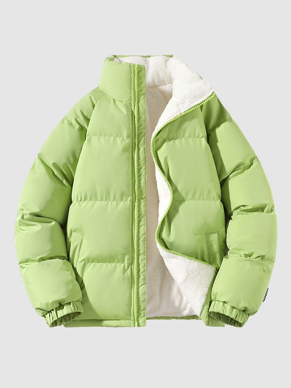 Mens Waterproof Puffer Jacket Fleece Lined Winter Coat