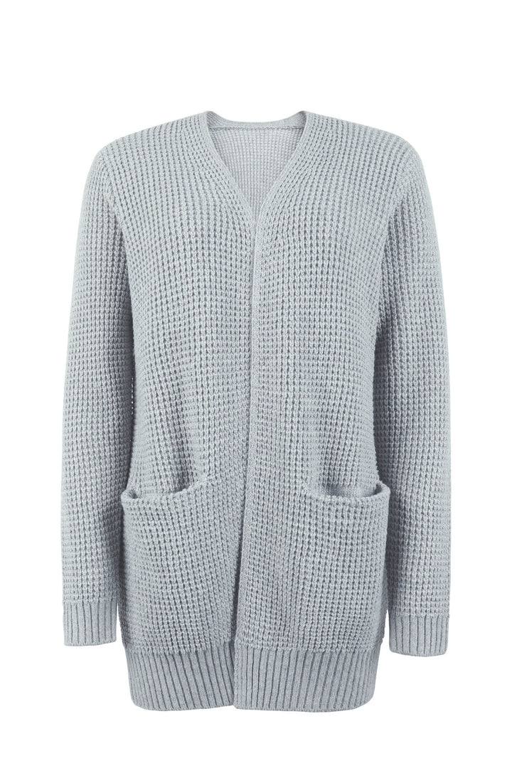 Women Open Front Knit Cardigan Relaxed Fit