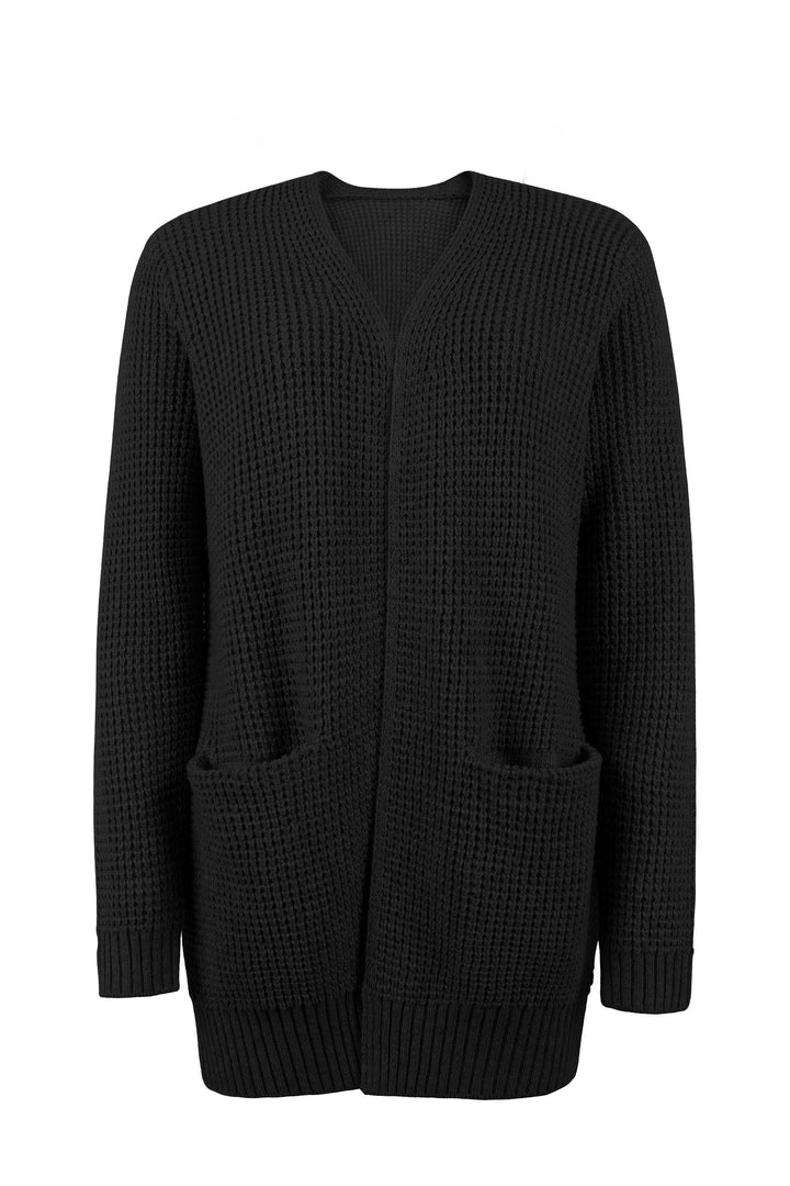 Women Open Front Knit Cardigan Relaxed Fit