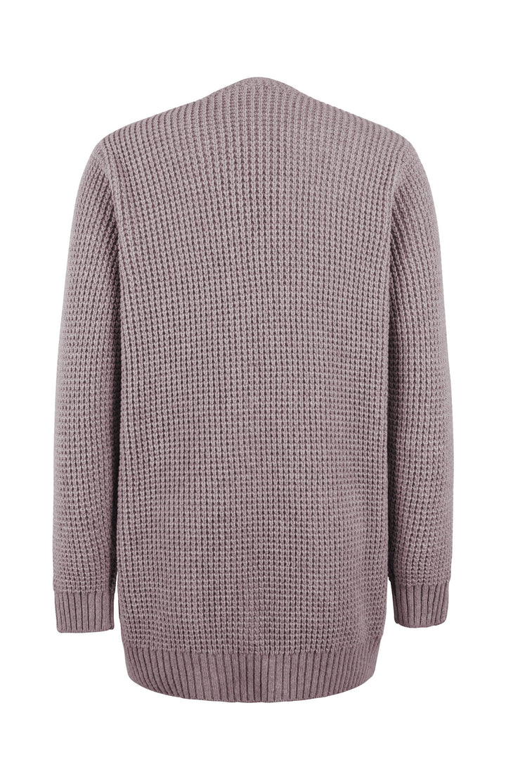 Women Open Front Knit Cardigan Relaxed Fit