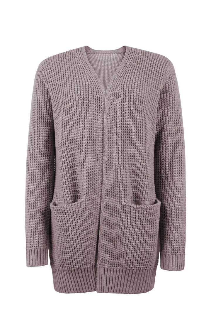Women Open Front Knit Cardigan Relaxed Fit