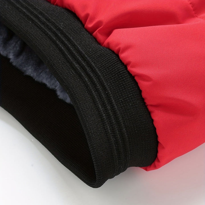 Mens Quilted Padded Stand Collar Winter Jacket