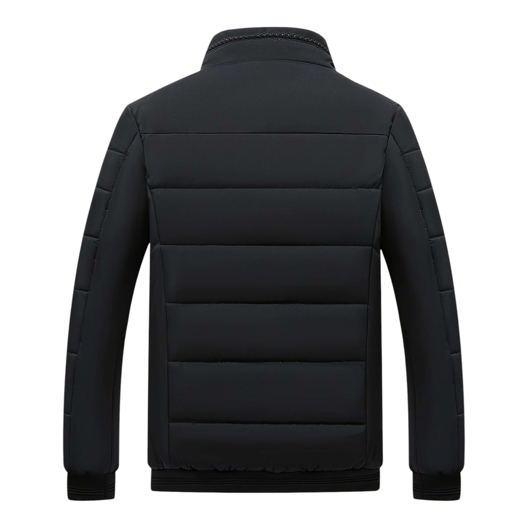 Mens Quilted Padded Stand Collar Winter Jacket
