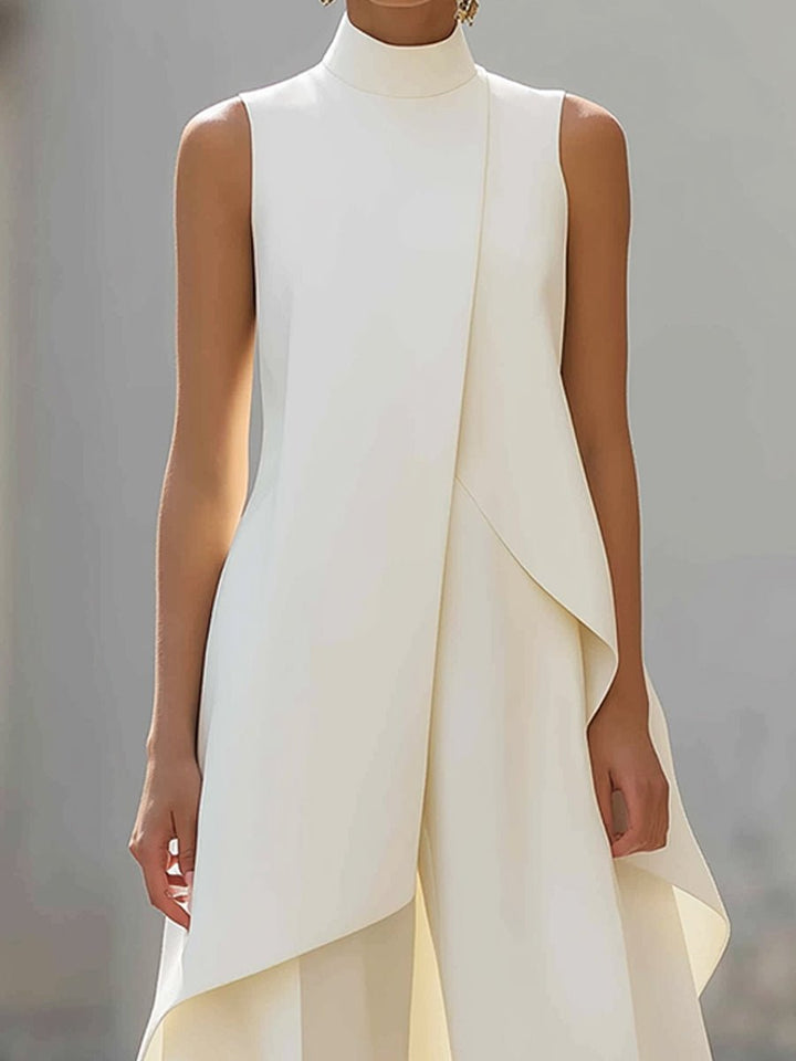 Women Sleeveless Wide Leg Trouser Two Piece Set