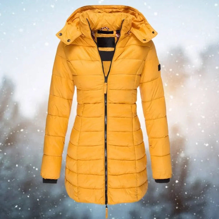 Women Long Quilted Puffer Jacket Hooded Winter Coat